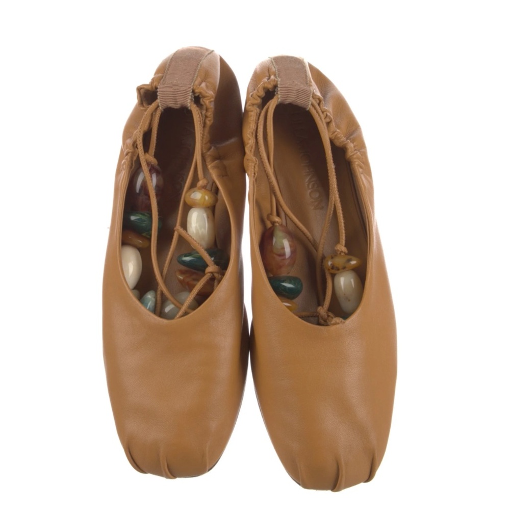 Ulla Johnson Leather Beaded Accents Ballet Flats